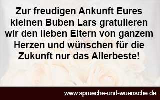 Glückwunsch zur Geburt für einen Jungen - Glückwünsche zur Geburt Platz 4