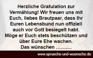 Gratulation zur Hochzeit - Glückwünsche zur Hochzeit Platz 2